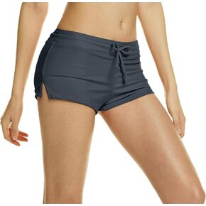TSLA Women's Swim Shorts, Quick Dry Water Beach Board Short, Tankini Bathing Athletic Swimsuit Bottoms