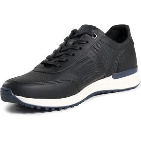 VELEZ Leather Sneakers for Men - Business Casual Dress Shoes - Lace-Up Fashion Tennis
