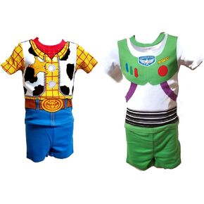 Disney Pixar Toy Story Buzz & Woody Toddler Boys 4 Piece Pajama Set, Size 2T Multi in Saudi Arabia