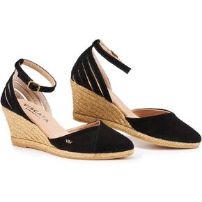 Viscata Ullastret Espadrille Suede Wedges Spain Handmade 2 ½" Heel Women's Sandals with Premium Suede Upper and 100% Natural Jute Midsole for all Occasions: Casual, Work, Party