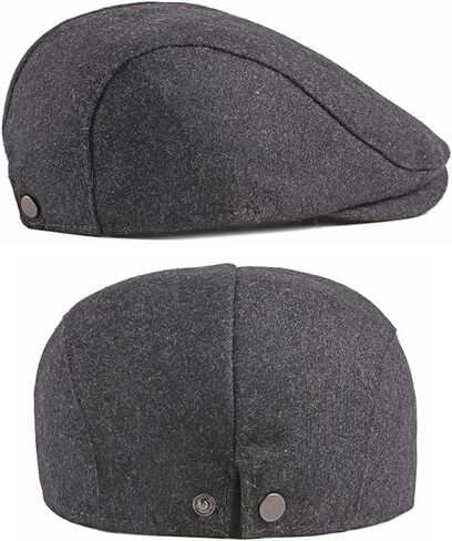 ALL IN ONE CART 2 Pack Men's Warm Wool Tweed Blend Newsboy Flat Cap Ivy Cabbie Driving Winter Hat in Saudi Arabia