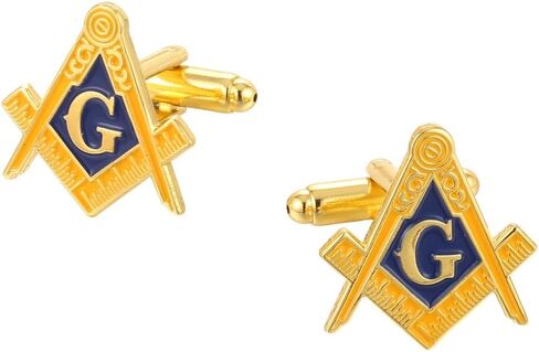 Gudeke Masonic Compasses Freemason Mason Pin and Cuff links and Tie Clip Set in Saudi Arabia