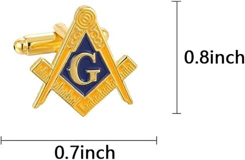 Gudeke Masonic Compasses Freemason Mason Pin and Cuff links and Tie Clip Set in Saudi Arabia