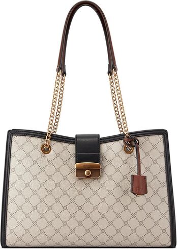 Nine West Thatcher LRG Jet Set Carryall, Beige logoblack in Kuwait