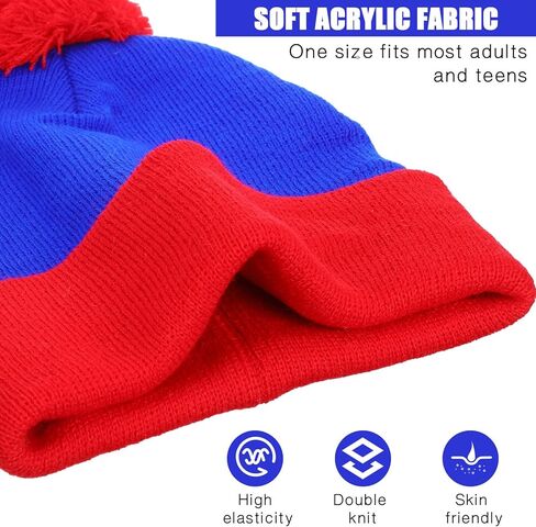 Shinymoon 8 Pcs Pom Beanie Hat Men Women Cuff Knit Winter Pom Hat Warm Skull Cap for Halloween Christmas Cosplay Headwear, 4 Styles in Saudi Arabia