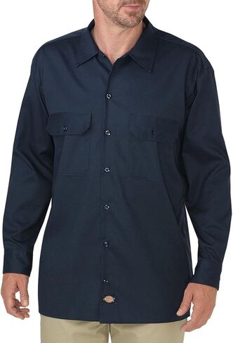 قميص عمل رجالي من Dickies بأكمام طويلة من نسيج التويل المرن in Kuwait