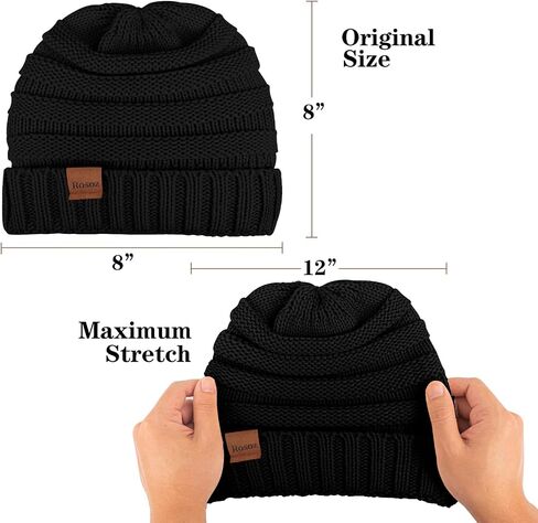 Rosoz Womens Beanies for Winter Slouchy Beanies for Women Knit Warm Winter Hats for Women Thick for Cold Weather in Saudi Arabia