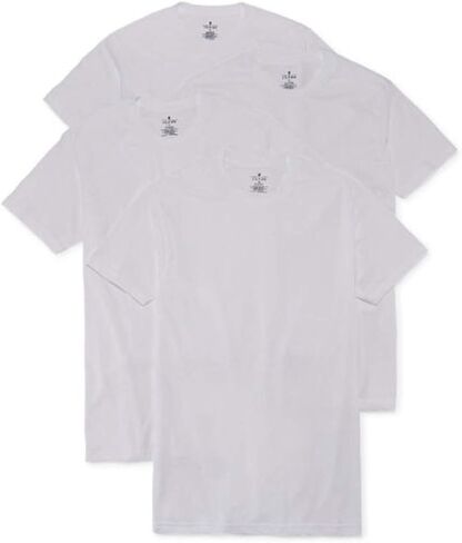 قمصان بيضاء برقبة دائرية من ستافورد (عبوة من 4 قطع) قطن مخلوط in Kuwait