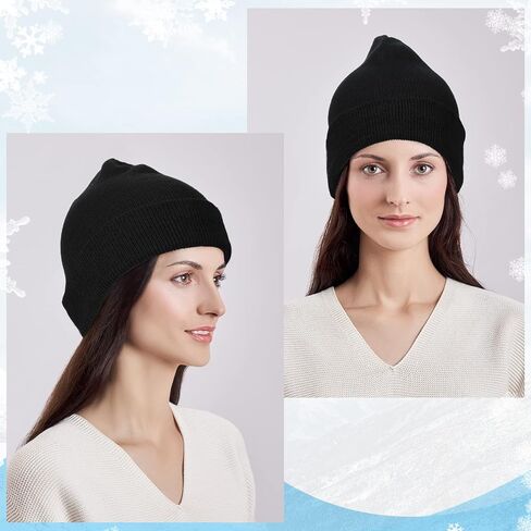 48 Pieces Winter Beanies Bulk, Solid Color Beanies, Knitted Beanie Hat, Warm Cozy Cuffed Skull Caps for Adults Men Women in Saudi Arabia