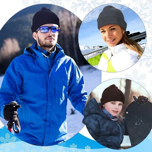 48 Pieces Winter Beanies Bulk, Solid Color Beanies, Knitted Beanie Hat, Warm Cozy Cuffed Skull Caps for Adults Men Women in Saudi Arabia