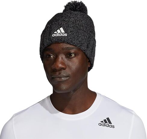 قبعة adidas Recon 3 Ballie Beanie باللون الأسود/الرمادي Six Marl/Black/White F23 مقاس واحد in Kuwait