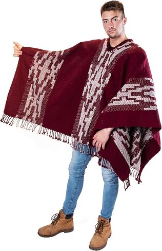 Wool Poncho for Men - Mexican Ponchos for Men - Clint Eastwood Poncho - Western Poncho Style - Wool Pancho - Blanket Panchos in Saudi Arabia