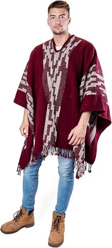 Wool Poncho for Men - Mexican Ponchos for Men - Clint Eastwood Poncho - Western Poncho Style - Wool Pancho - Blanket Panchos in Saudi Arabia