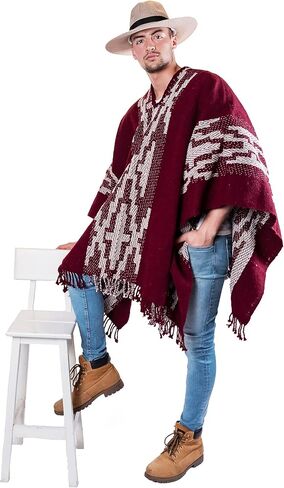 Wool Poncho for Men - Mexican Ponchos for Men - Clint Eastwood Poncho - Western Poncho Style - Wool Pancho - Blanket Panchos in Saudi Arabia