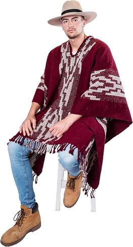 Wool Poncho for Men - Mexican Ponchos for Men - Clint Eastwood Poncho - Western Poncho Style - Wool Pancho - Blanket Panchos in Saudi Arabia