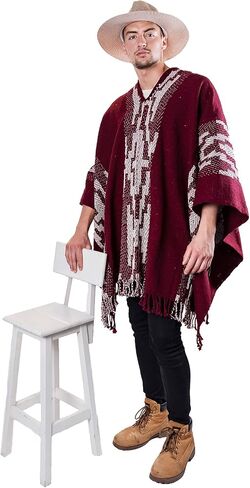 Wool Poncho for Men - Mexican Ponchos for Men - Clint Eastwood Poncho - Western Poncho Style - Wool Pancho - Blanket Panchos in Saudi Arabia
