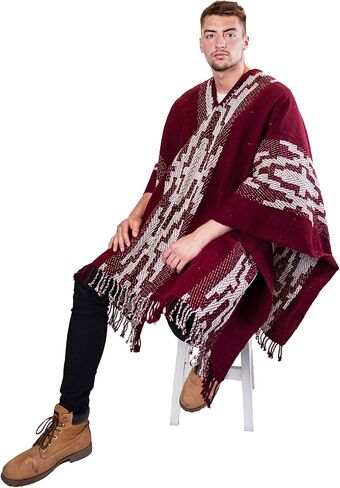 Wool Poncho for Men - Mexican Ponchos for Men - Clint Eastwood Poncho - Western Poncho Style - Wool Pancho - Blanket Panchos in Saudi Arabia