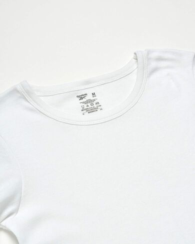 Reebok Girls' Undershirt - Soft Breathable Basic Crew Neck Shirt (3 Pack), Size 3T, White in Saudi Arabia