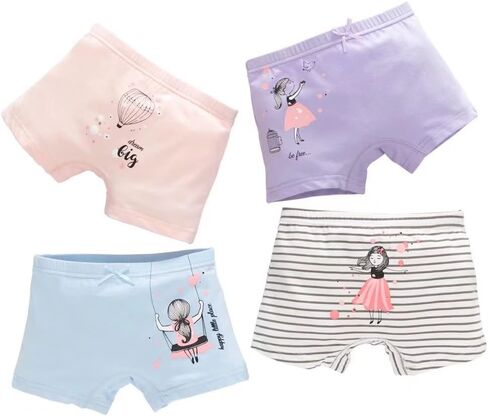 Girls Cotton Underwear Soft Boy Shorts Kids Boxer Briefs Panties(Pack of 5) in Kuwait