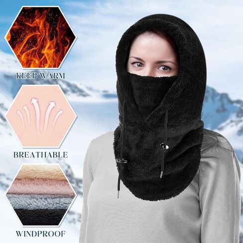 Liitrsh 4 Pcs Balaclava Ski Mask for Women Men Wind Resistant Arctic Fleece Winter Face Mask Warm Face Coverings for Women Men Cold Weather, 4 Colors in Saudi Arabia