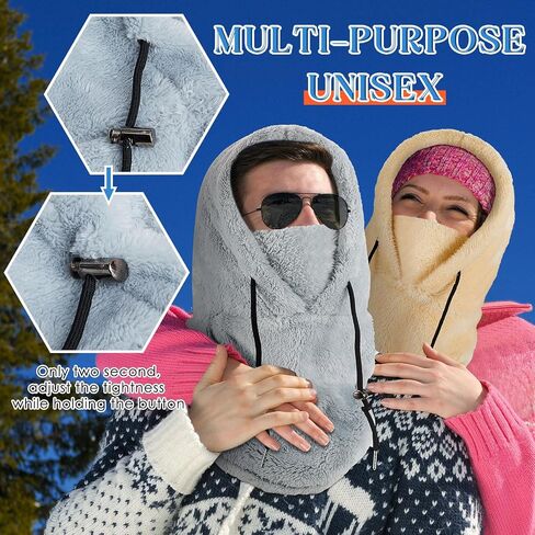 Liitrsh 4 Pcs Balaclava Ski Mask for Women Men Wind Resistant Arctic Fleece Winter Face Mask Warm Face Coverings for Women Men Cold Weather, 4 Colors in Saudi Arabia