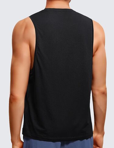 CRZ YOGA Men's Lightweight Tank Tops Quick Dry Sleeveless Athletic Running Workout Top Muscle Tee Shirts in Kuwait