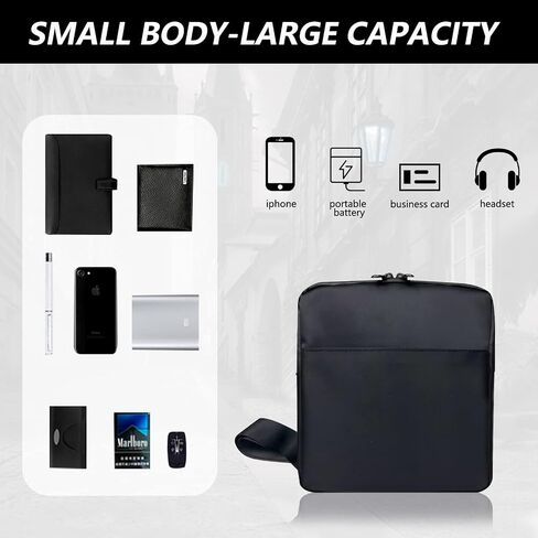 DI SHENG Mini Crossbody Bag Small Shoulder Bag For Men, Water Resistant Satchel Bag, Mini Bag for Men Women Travel Work Business Office in Saudi Arabia