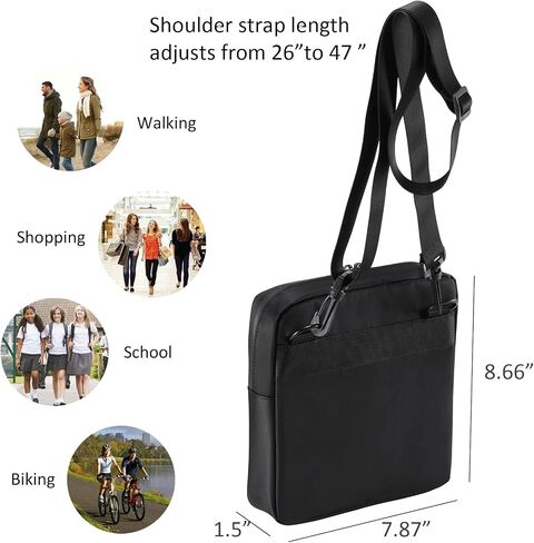DI SHENG Mini Crossbody Bag Small Shoulder Bag For Men, Water Resistant Satchel Bag, Mini Bag for Men Women Travel Work Business Office in Saudi Arabia