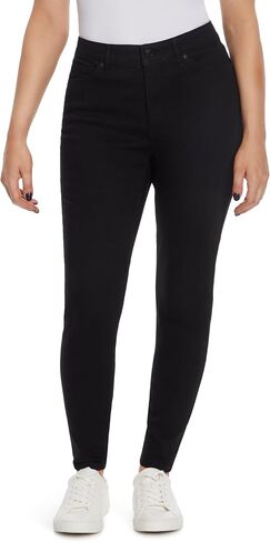 Nine West Women's High Rise Perfect Skinny Jean, Black, 16 Regular in Saudi Arabia