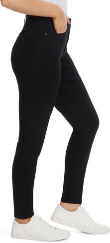Nine West Women's High Rise Perfect Skinny Jean, Black, 16 Regular in Saudi Arabia