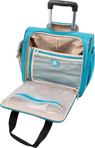 Atlantic Luggage Atlantic Ultra Lite Softsides Rolling Underseat Carry-on, Turquoise Blue, One Size in Kuwait