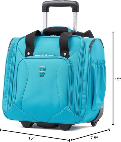 Atlantic Luggage Atlantic Ultra Lite Softsides Rolling Underseat Carry-on, Turquoise Blue, One Size in Kuwait