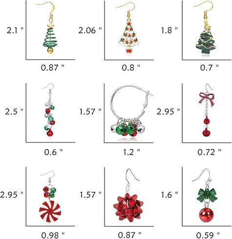 Christmas Earrings for Women Holiday Earrings for Girls Bow Christmas Tree Snowflake Earrings Christmas Earrings Bulk for Teen Girls Christmas Jewelry for Gift in Kuwait