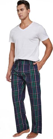CYZ Mens 100% Cotton Pajama Pants Sleep Lounge Pajamas for Men Woven pj Pants in Saudi Arabia