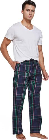 CYZ Mens 100% Cotton Pajama Pants Sleep Lounge Pajamas for Men Woven pj Pants in Saudi Arabia