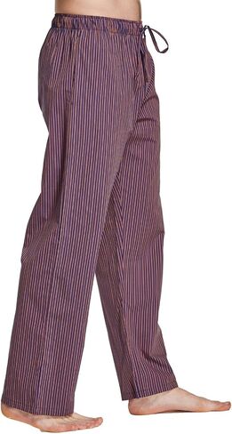 CYZ Mens 100% Cotton Pajama Pants Sleep Lounge Pajamas for Men Woven pj Pants in Kuwait