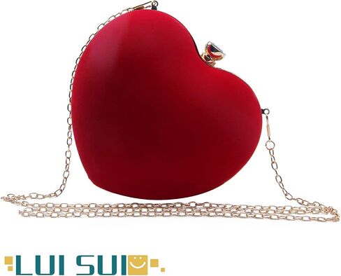 حقيبة يد نسائية من LUI SUI لحفلات الزفاف والسهرات على شكل قلب ومحفظة صغيرة أنيقة لحفلات الكوكتيل والحفلات الراقصة in Kuwait