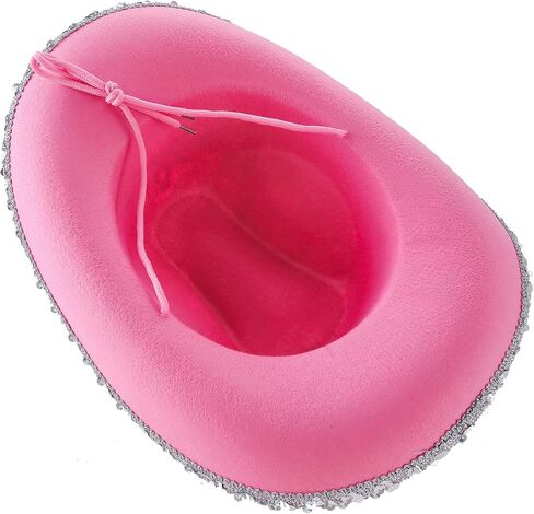 VDFNZHYY Women Western Cowboy Hat Novelty Cowgirl Hats for Halloween Dress-Up Parties Disco Costume in Saudi Arabia