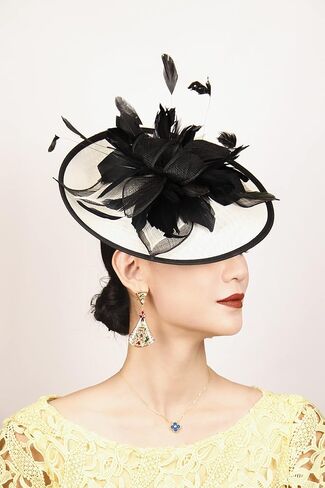 قبعات بيتي هاتتي للسيدات كنتاكي ديربي 2022 صندوق حبوب فاسيناتورز مع قفص طيور فييل للكنيسة وحفلات الكوكتيل وحفلات الزفاف in Kuwait