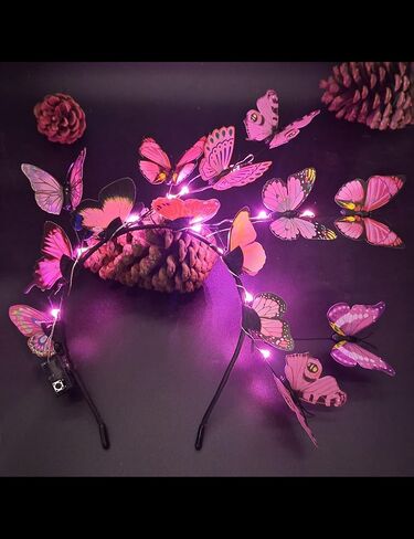 زي الفراشة من KEEPFINE للنساء على شكل فراشة وعصابة رأس على شكل تاج لحفلات الشاي والهالوين وعيد الميلاد in Kuwait