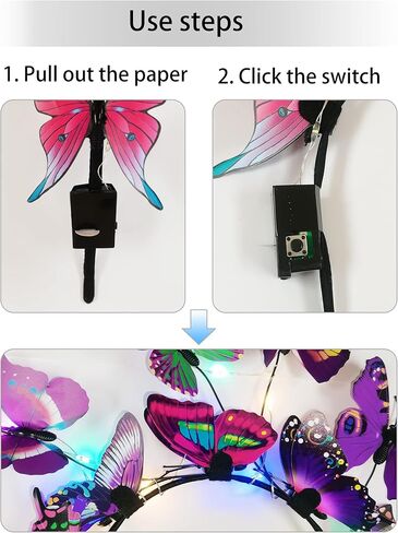 زي الفراشة من KEEPFINE للنساء على شكل فراشة وعصابة رأس على شكل تاج لحفلات الشاي والهالوين وعيد الميلاد in Kuwait