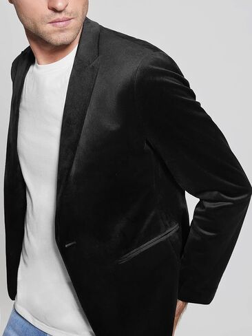 GUESS Men's Long Sleeve Fulham Velvet Blazer in Kuwait