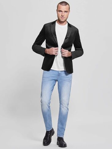 GUESS Men's Long Sleeve Fulham Velvet Blazer in Kuwait