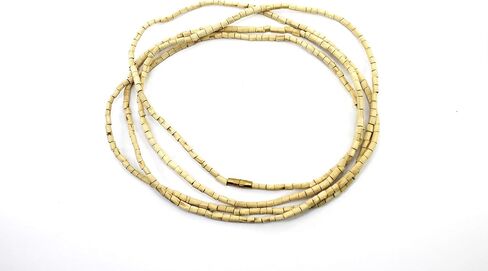 IS4A Tulsi Neck Beads 3X Long Mala (Necklace) Krishna Holy Basil Wood 2 mm Beads for Body & Soul of All Impure Karma & Thoughts in Kuwait
