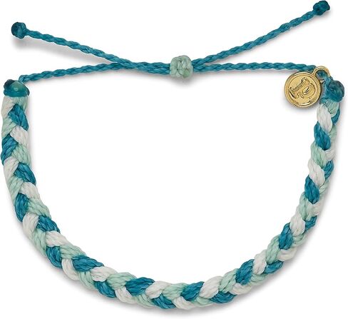 Pura Vida Drift Multicolor Braided Bracelet - Adjustable Band, 100% Waterproof - Plated Brand Charm in Saudi Arabia