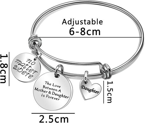 لا يهم حيث الأم ابنة الإسورة أساور هدايا الحب بين الأم والابنة إلى الأبد in Kuwait