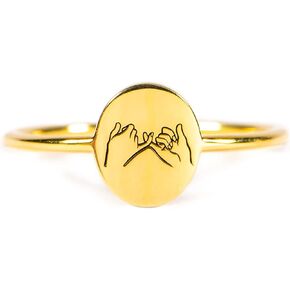 STORYJEWELLERY خاتم الوعد الخنصر، خواتم الصداقة من الفضة الإسترلينية عيار 925 للنساء الأصدقاء، مجوهرات هدية لأفضل الأصدقاء، خاتم الأخوات الركوب أو الموت، خواتم بيان BFF لأفضل الأصدقاء in Kuwait