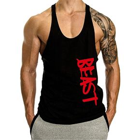 Cabeen Men's Beast Workout Sport Muscle Tank Tops Gym Bodybuilding Fitness Sleeveless Shirts