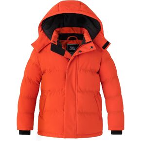 ZSHOW Boys' Winter Coat Water Resistant Warm Quilted Puffer Jacket with Removable Hood
