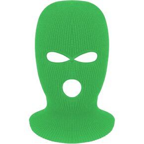 3-Hole Full Face Mask Cover Ski Mask Winter Balaclava Cap Knitted Face Cover for Winter Outdoor Sports (Green in Kuwait